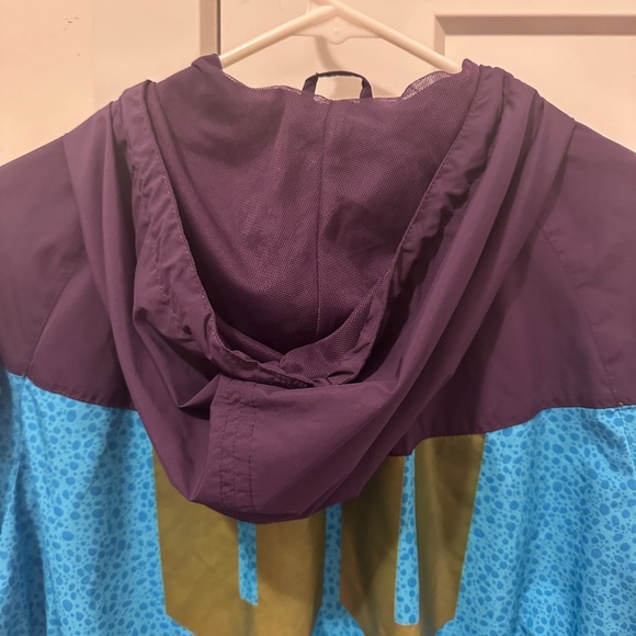 Nike Purple Blue Colour Block Print Windbreaker Bomber Jacket Size Medium - Picture 12 of 15